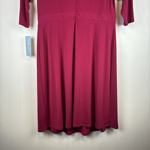 London Times Woman Fit And Flare Keyhole Dress Plus Size 16 NWT - Picture 9 of 11